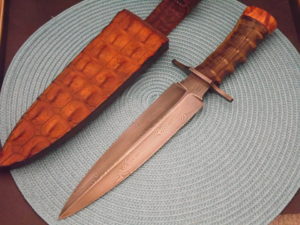 Forged blade — handle close up